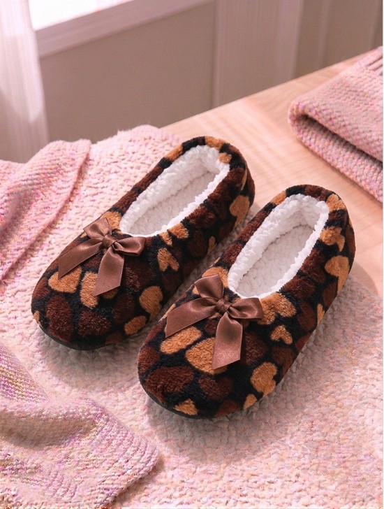 Heart Print Women's Slipper Socks Heart Print Women's Slipper Socks