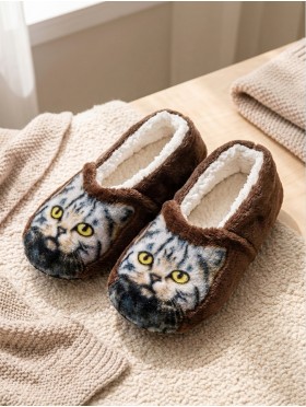 Cat Print Women's Slipper Socks