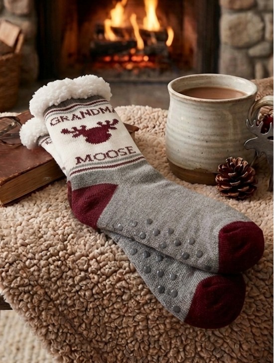 Grandma Moose Indoor Anti-Slippery Slipper Socks Grandma Moose Indoor Anti-Slippery Slipper Socks