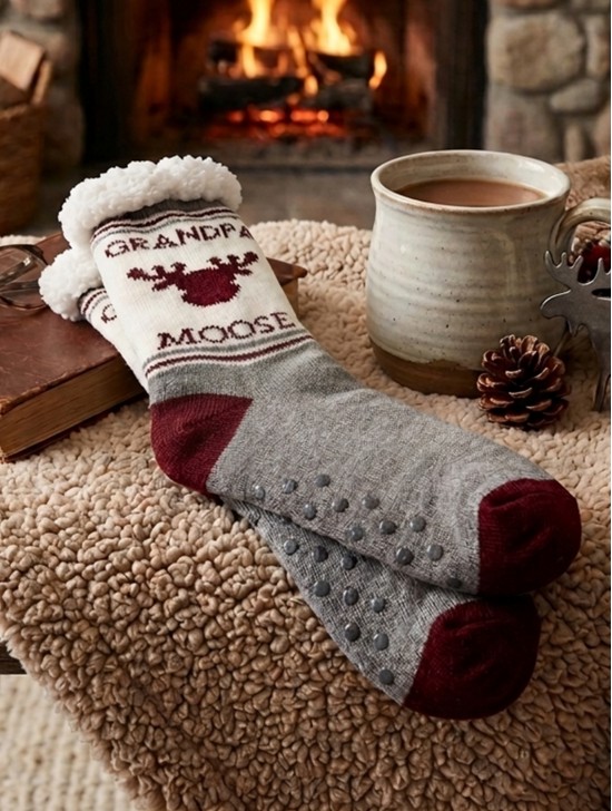 Grandpa Moose Indoor Anti-Slippery Slipper Socks Grandpa Moose Indoor Anti-Slippery Slipper Socks