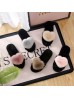 Faux Fur Heart Design Non Slip Slippers (4 Pairs)