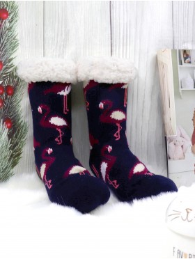 Flamingo Print Indoor Reading Socks