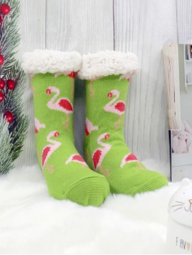 Flamingo Print Indoor Reading Socks