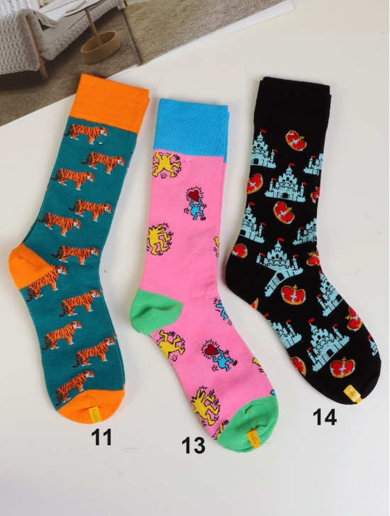 Cartoon Patterned High-Rise Socks