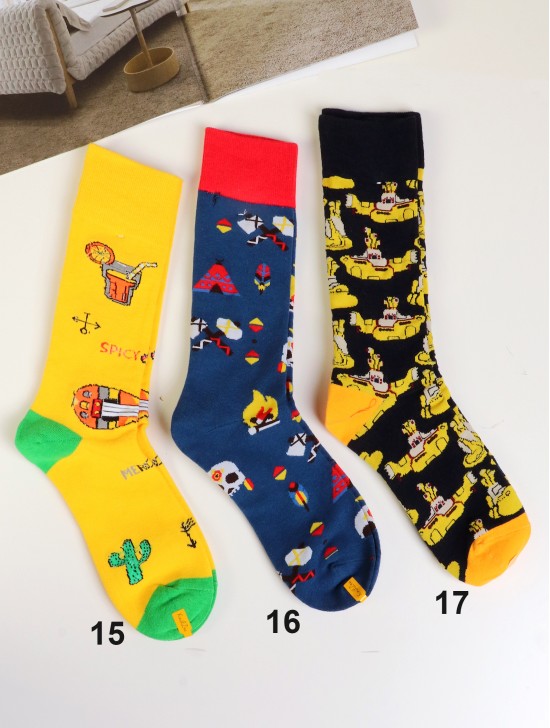 Cartoon Patterned High-Rise Socks