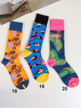 Cartoon Foods Patterned High-Rise Socks