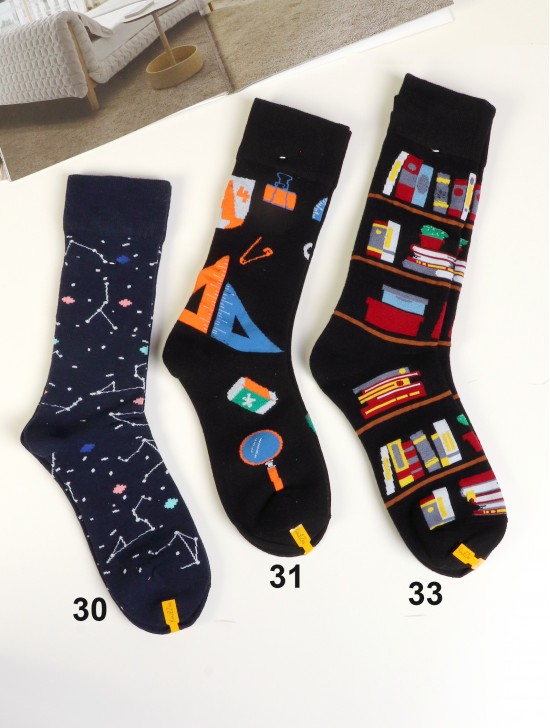 Cartoon Patterned High-Rise Socks