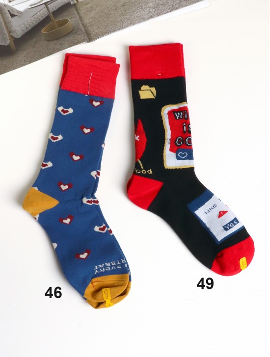 Cartoon Patterned High-Rise Socks