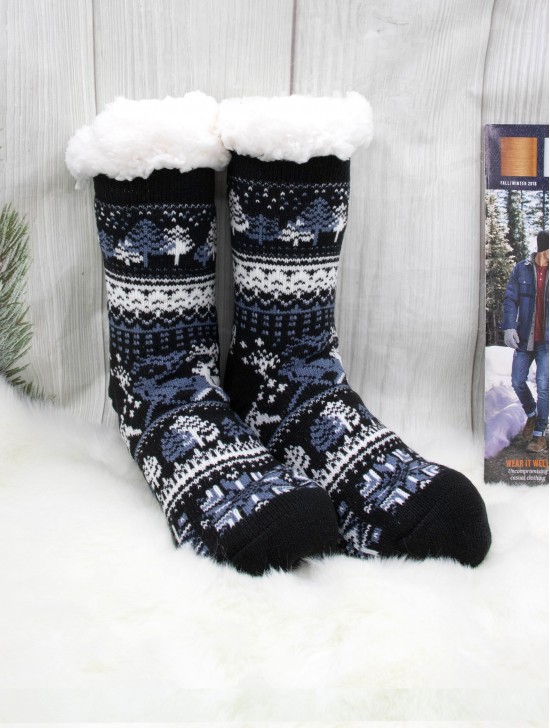 Christmas Winter Print Indoor Anti-Skid Slipper Socks (With Heel) Christmas Winter Print Indoor Anti-Skid Slipper Socks (With Heel)
