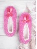 Solid Colour Indoors Anti-Skid Winter Slipper Socks W/Ribbon 