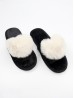 Faux Fur Heart Design Non Slip Slippers (4 Pairs)
