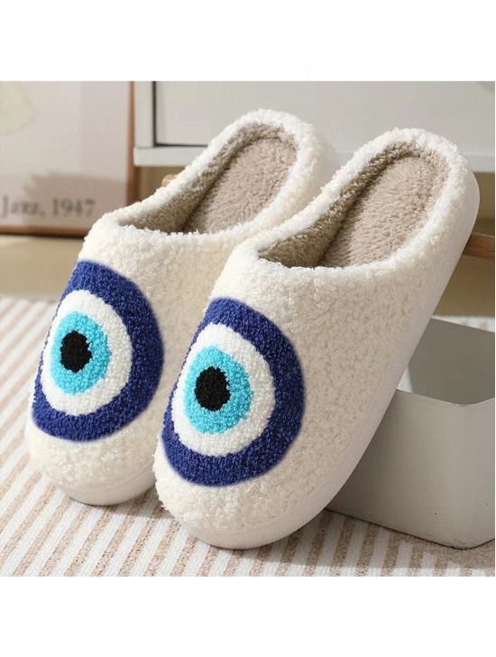 Soft Plush Evil Eye Fuzzy Non-Slip Slippers (4 Pairs) Soft Plush Evil Eye Fuzzy Non-Slip Slippers (4 Pairs)