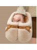 Soft Plush Fuzzy Indoor Slippers W/ Belt (3 Pairs)