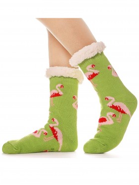 Flamingo Print Indoor Reading Socks