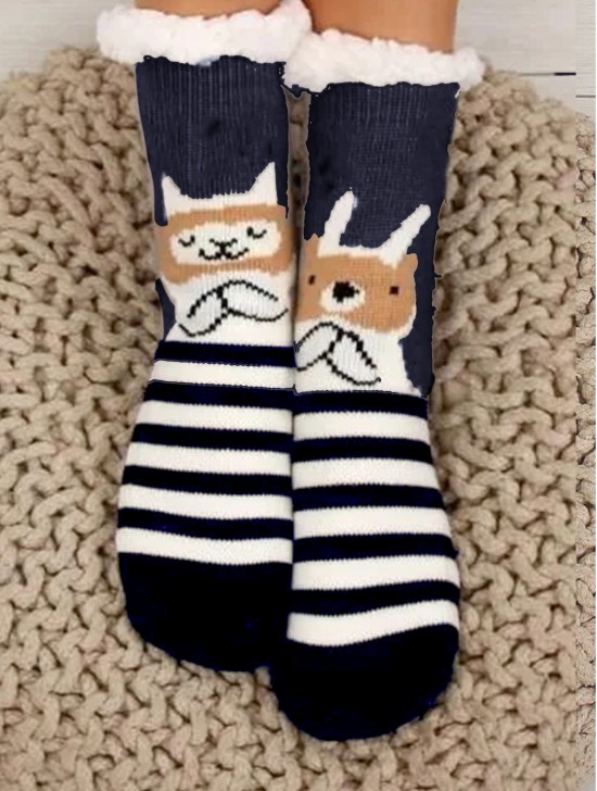 Indoor Anti-Slippery Slipper Socks W/ Llama Design Indoor Anti-Slippery Slipper Socks W/ Llama Design