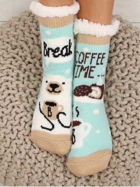 Indoor  Anti-Slippery  Slipper Socks W/ Polar Bear Design