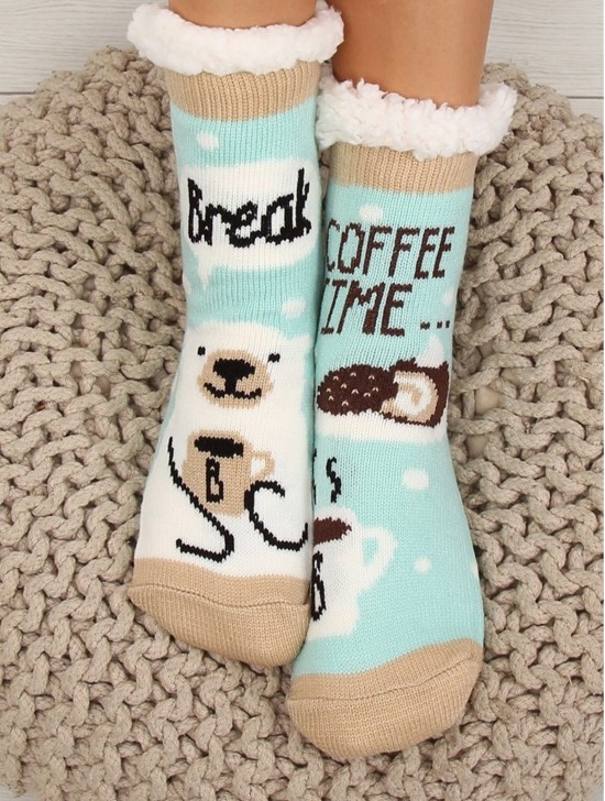 Indoor  Anti-Slippery  Slipper Socks W/ Polar Bear Design