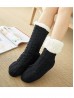 Cable Knitted Indoor Anti-Skid Slipper Socks