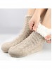 Cable Knitted Indoor Anti-Skid Slipper Socks