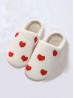 Soft Plush Heart Fuzzy Indoor Slippers 