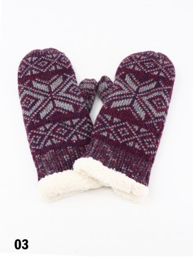 Fashion Geometric Knitted Glove (Glove Only)