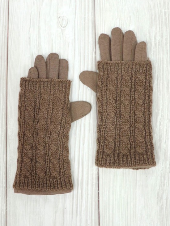 Cable Knit Vertical Touch Screen Glove