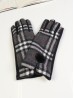 Faux Fur Plaid Touch Screen Glove
