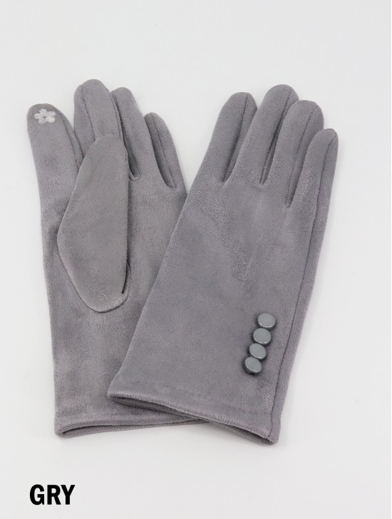 Stitched Button Touch Screen Glove