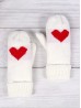 Heart Patterned Mittens