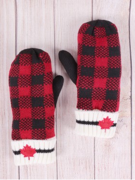 Canada Maple Leaf Themed Mittens