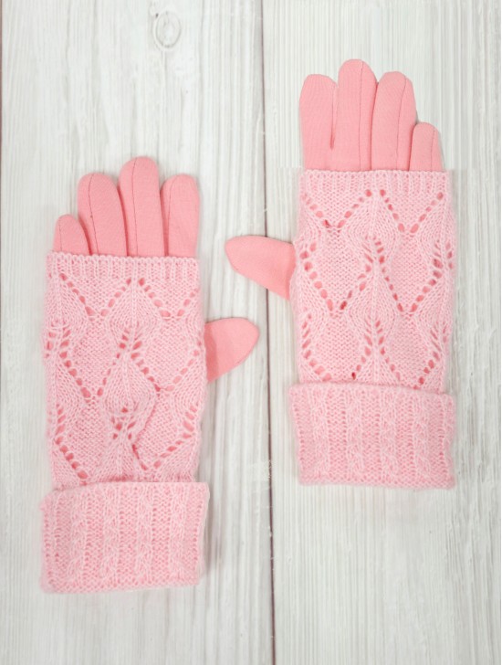 Cable Knit Double Layered Gloves