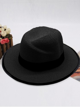 Summer Fedora Hat W/ Black Edge