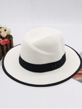 Summer Fedora Hat W/ Black Edge