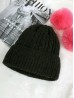 Kids Double Pom Pom Knitted Hat (Plush Inside)