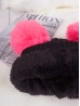 Kids Double Pom Pom Knitted Hat (Plush Inside)