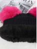 Double Pom Pom Knitted Hat  (Plush Inside)