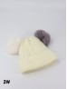 Double Pom Pom Knitted Hat  (Plush Inside)