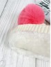 Double Pom Pom Knitted Hat  (Plush Inside)