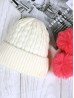 Double Pom Pom Knitted Hat  (Plush Inside)