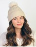  Soft Diamond Knitted Hat with Plush Pom Pom
