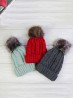Cable Knitted Camp Hat W/ Pompom (Plush Inside)