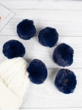 Solid Color Pom Pom For Winter Hat