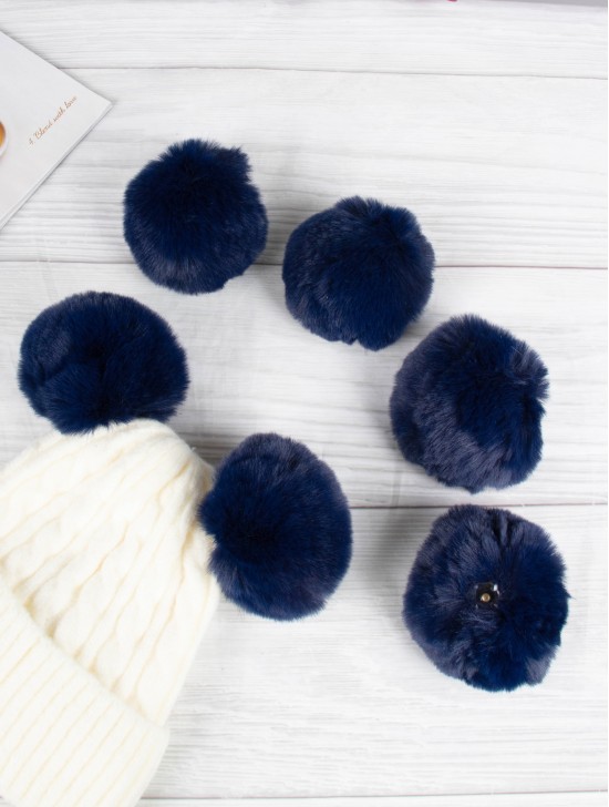 Solid Color Pom Pom For Winter Hat