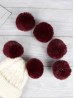 Solid Color Pom Pom For Winter Hat