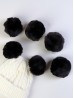 Solid Color Pom Pom For Winter Hat