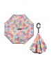 Maple Leaf Print Double Layer Inverted Umbrellas W/ C-Shaped Handle