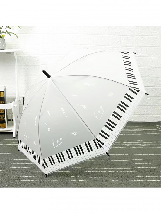 Matte Clear Piano Pattern Manual Umbrella
