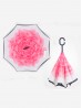 Flower Print Double Layer Inverted Umbrellas W/ C-Shaped Handle