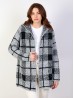 Plaid Fuzzy Knit Cardigan