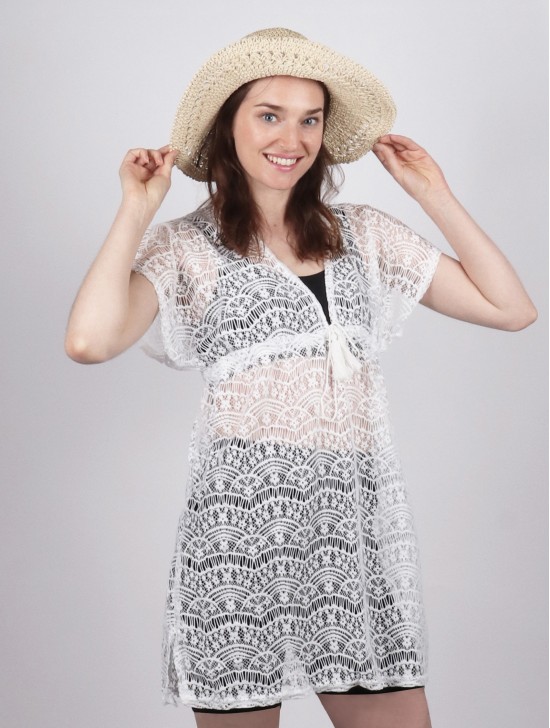  V-Neck Flower Lace Fashion Top